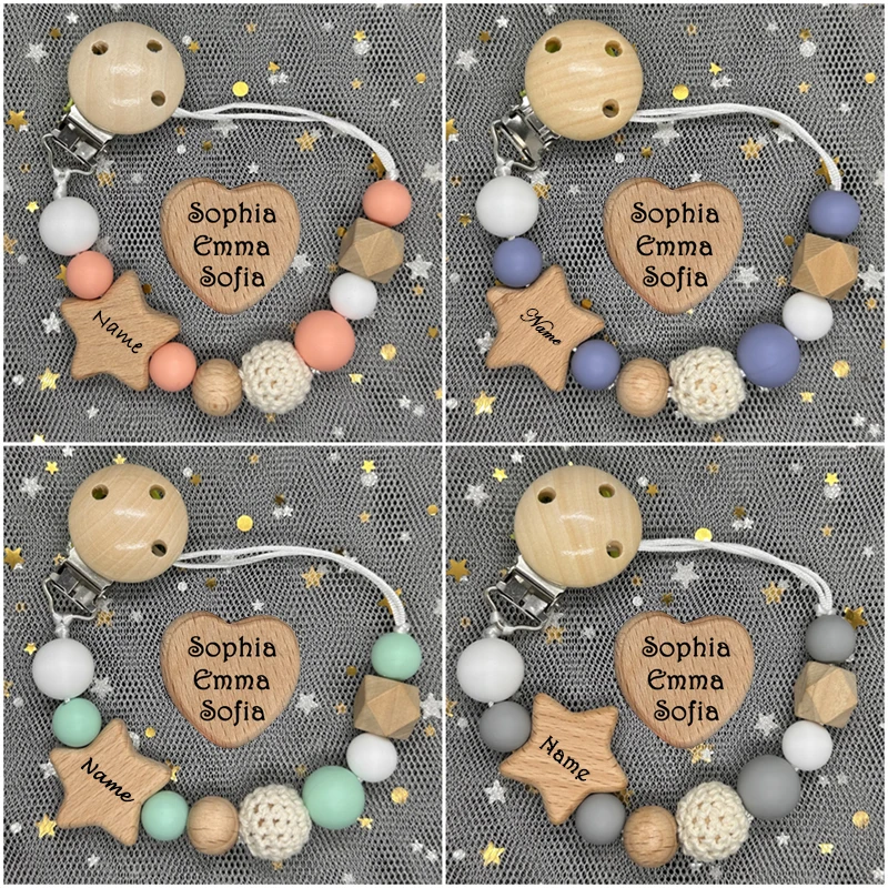Baby Pacifier Clip - NOVO Clipe de Corrente para Chupeta