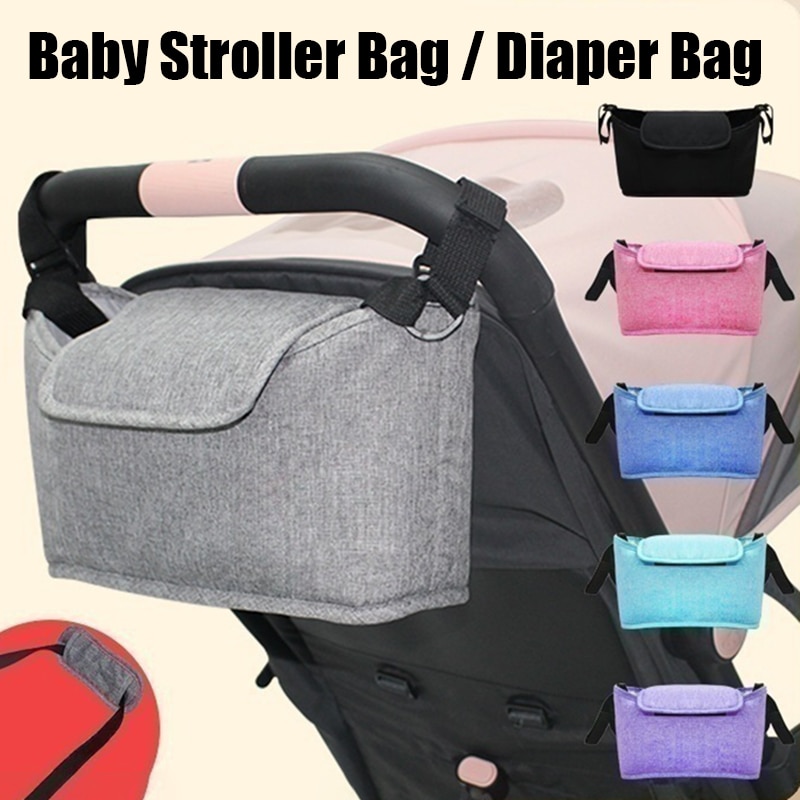 Diaper Bag Backpack - Grande Capacidade Baby Stroller Pendurado Sacos,