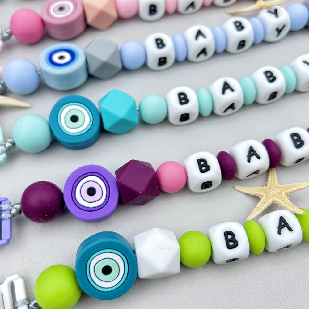 Personalizado inglês russo sil - Baby Pacifier Clip avaliação e preço