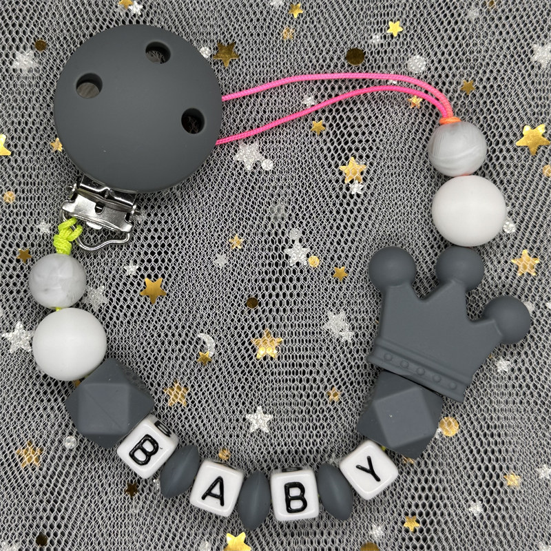 Nome personalizado silicone be - Baby Pacifier Clip avaliação e preço