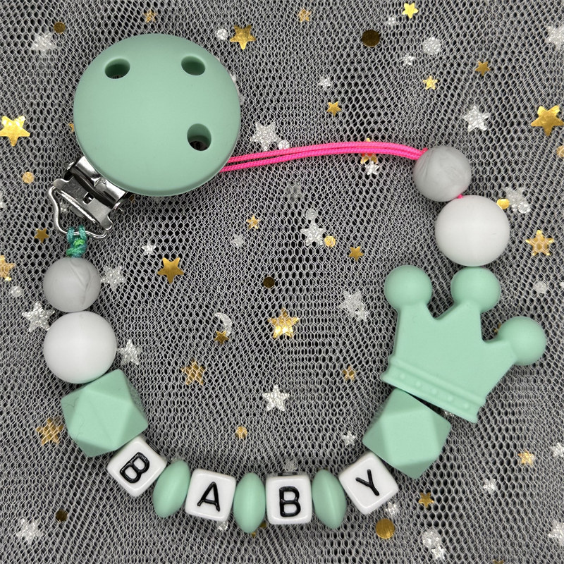 Nome personalizado silicone be - Baby Pacifier Clip avaliação e preço